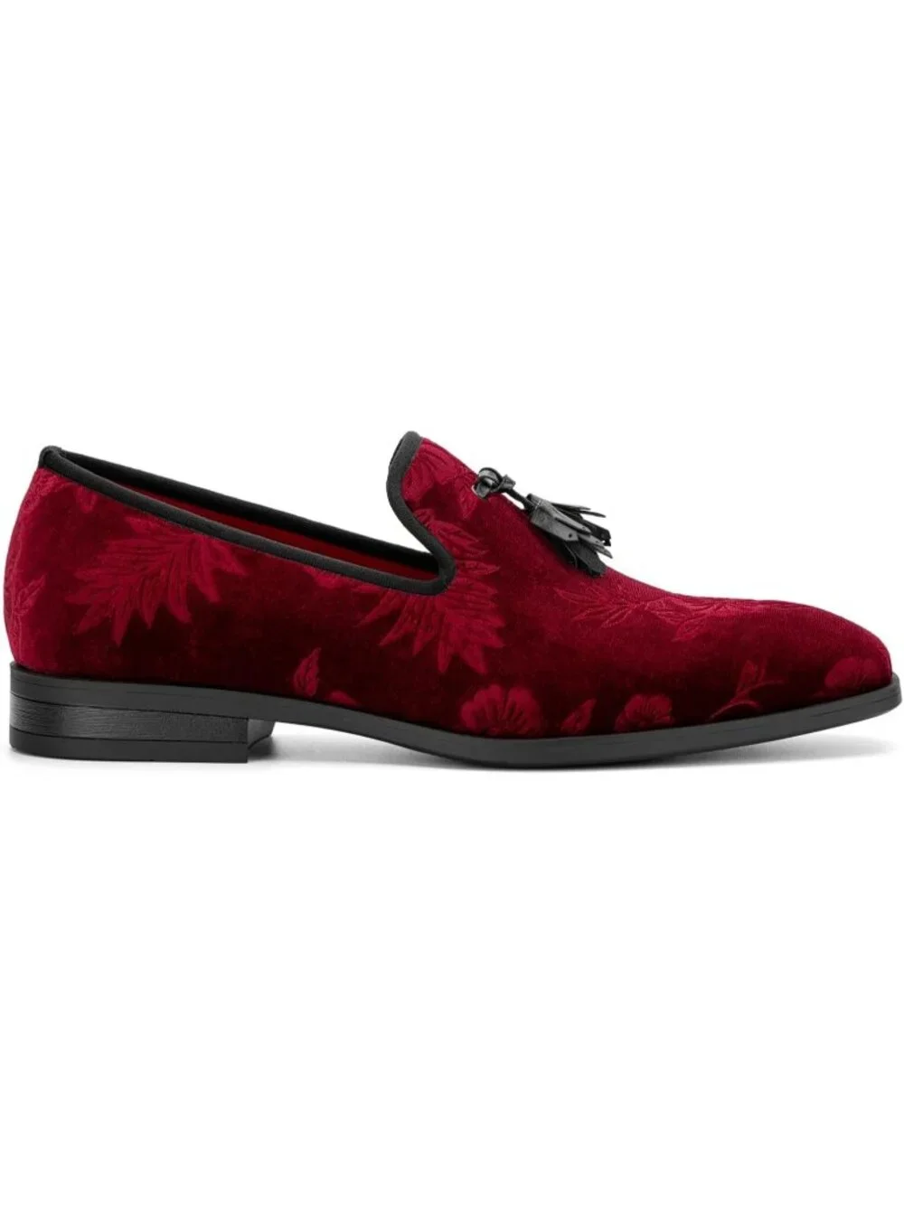JITAI Men's Red30 Rubber Loafers Tassels Spikes Comfortable Wedding Prom Shoes